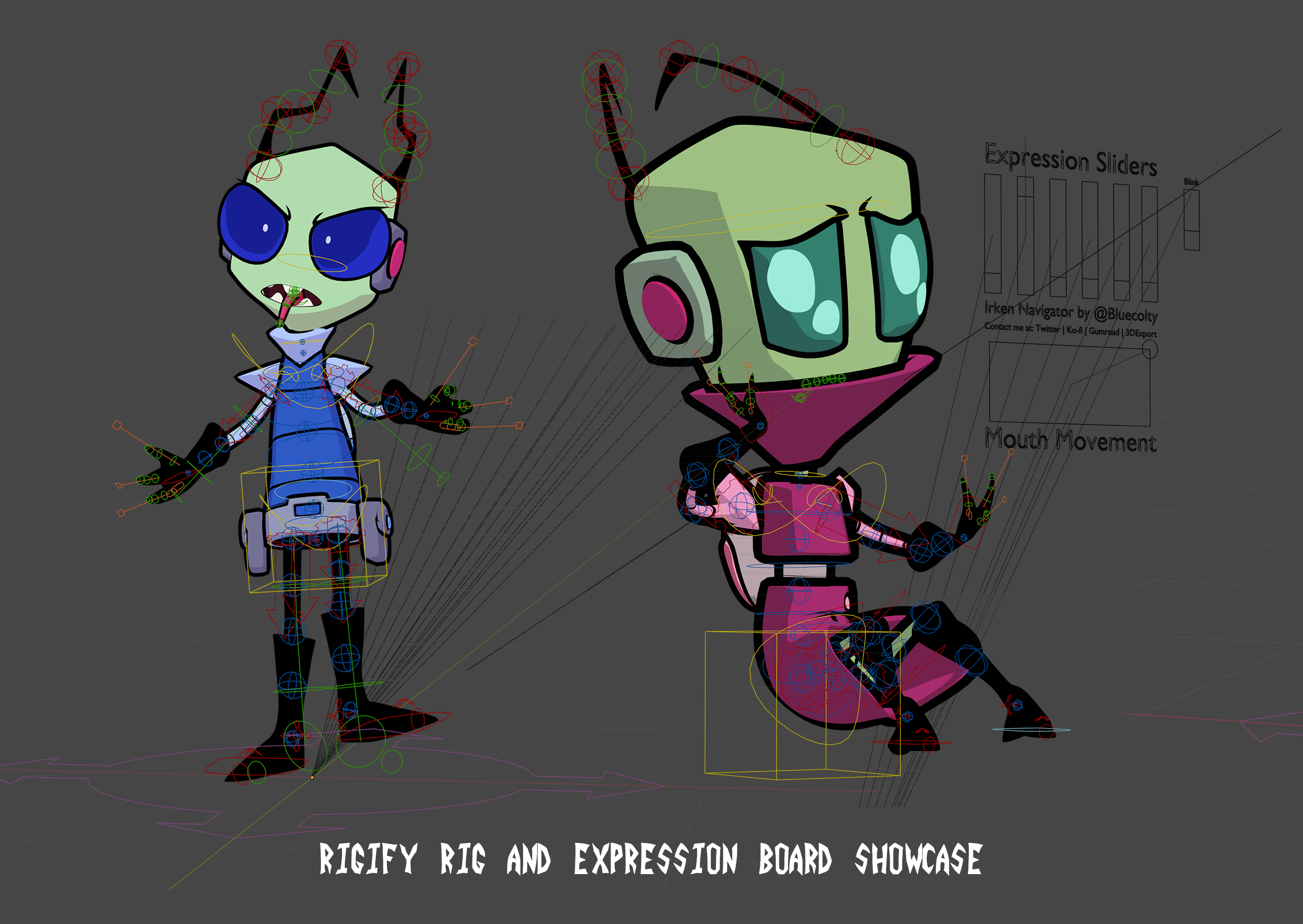 Rigify Rig Front Commissions - Bluecolty.com